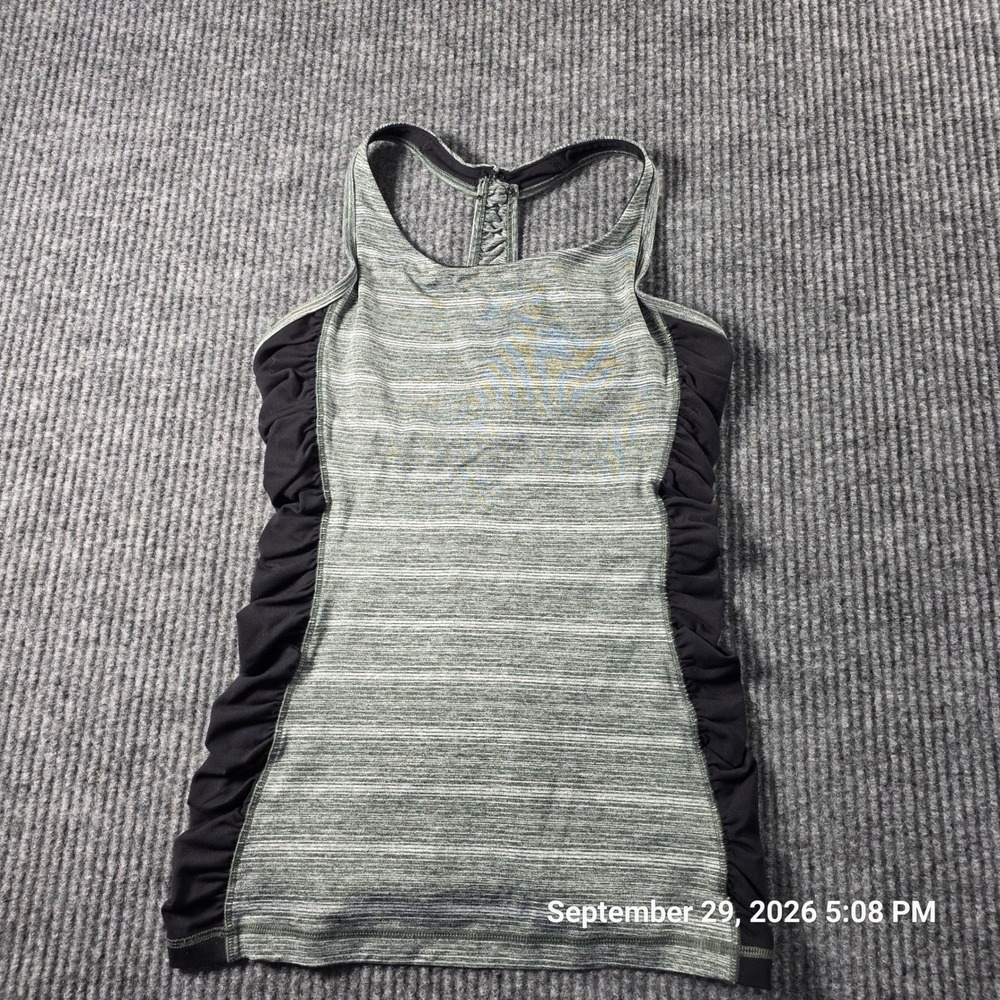 VSX Victoria's Secret Sexy Sport Tank Top Gray Space Dye Ruched Side XS